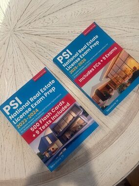 National Real Estate License Exam Prep Study Guides  2 BOOKS